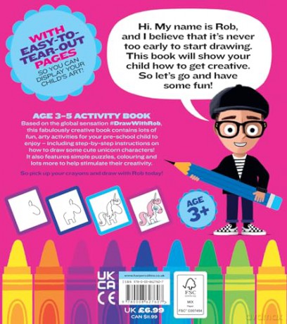 My First Draw With Rob: Unicorns: The Number One bestselling illustrated art activity book series from Rob Biddulph, now for young readers - with lots of drawing fun, new for 2024! - Rob Biddulph [KSIĄŻKA]