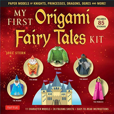 My First Origami Fairy Tales Kit: Paper Models of Knights, Princesses, Dragons, Ogres and More! (includes Folding Sheets, Easy-to-Read Instructions, Story Backdrops, 85 stickers) - Joel Stern [KSIĄŻKA]