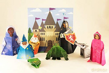 My First Origami Fairy Tales Kit: Paper Models of Knights, Princesses, Dragons, Ogres and More! (includes Folding Sheets, Easy-to-Read Instructions, Story Backdrops, 85 stickers) - Joel Stern [KSIĄŻKA]