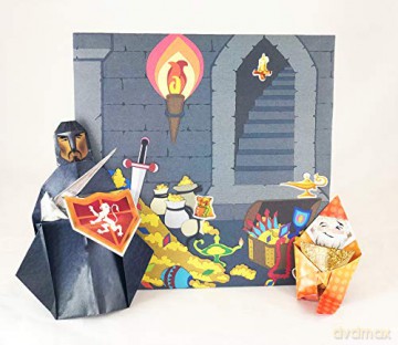 My First Origami Fairy Tales Kit: Paper Models of Knights, Princesses, Dragons, Ogres and More! (includes Folding Sheets, Easy-to-Read Instructions, Story Backdrops, 85 stickers) - Joel Stern [KSIĄŻKA]