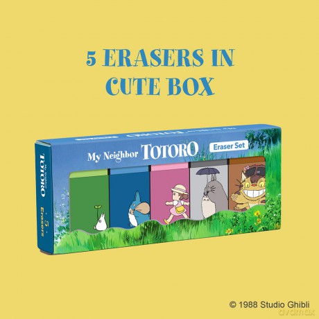 My Neighbor Totoro Eraser Set: (Box of Erasers Featuring Japanese Animation, Cute Eraser Set with Hayao Miyazaki Movie Artwork) (Studio Ghibli) - Studio Ghibli [KALENDARZ]