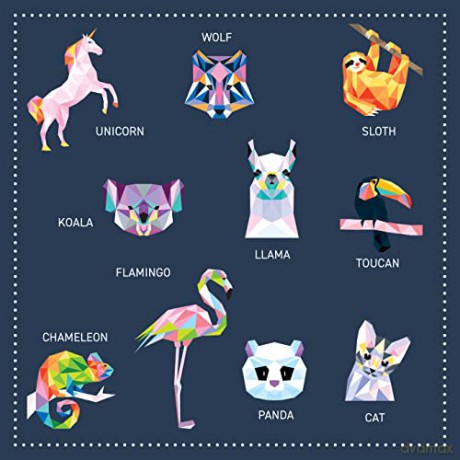 My Sticker Paintings: Cool Animals: 10 Magnificent Paintings (Happy Fox Books) Paint by Sticker For Kids 6-10 - Llama, Koala, Unicorn, and More, with 60-100 Removable, Reusable Stickers per Design - Logan Powell [KSIĄŻKA]