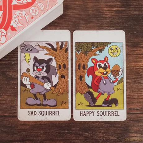 Mystical Medleys: A Vintage Cartoon Tarot - Nemons [KSIĄŻKA]