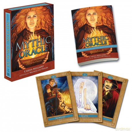 Mythic Oracle: Wisdom of the Ancient Greek Pantheon, 45 full colour cards and 160page guidebook - Carisa Mellado [KSIĄŻKA]