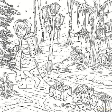 Mythogoria: Frozen Nightmares: A Chilling Horror Coloring Book - Fabiana Attanasio [KSIĄŻKA]