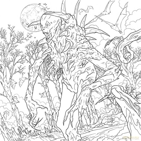 Mythogoria: Gory Underworld: A Terrifyingly Beautiful Horror Coloring Book - Alessandro Valdrighi [KSIĄŻKA]