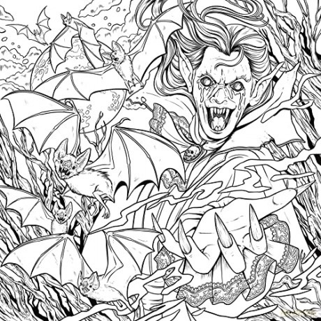 Mythogoria: Night Terrors: A Darkly Beautiful Horror Coloring Book - Fabiana Attanasio [KSIĄŻKA]
