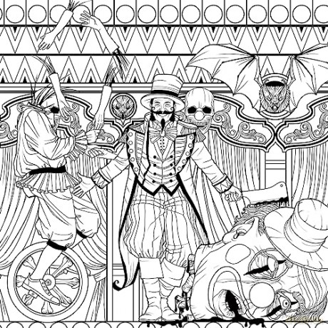 Mythogoria: Nightmare Cabaret: A Dazzling Horror Coloring Book - Fausto Bianchi [KSIĄŻKA]