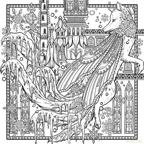 Mythographic Color and Discover: Frozen Fantasies: An Artist's Coloring Book of Winter Wonderlands - Attanasio [KSIĄŻKA]