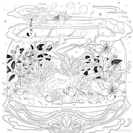 Mythographic Color and Discover: Shangri-La: An Artist's Coloring Book of Fantasy Worlds - Alessandra Fusi [KSIĄŻKA]