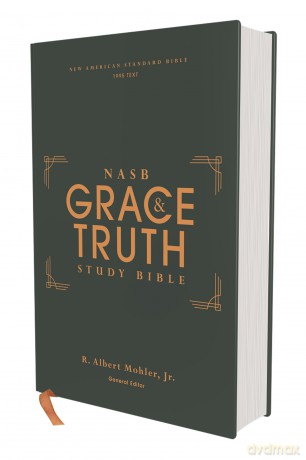 NASB, The Grace and Truth Study Bible, Hardcover, Green, Red Letter, 1995 Text, Comfort Print: New American Standard Bible, Green, Comfort Print, Red Print - Katty Baird [KSIĄŻKA]