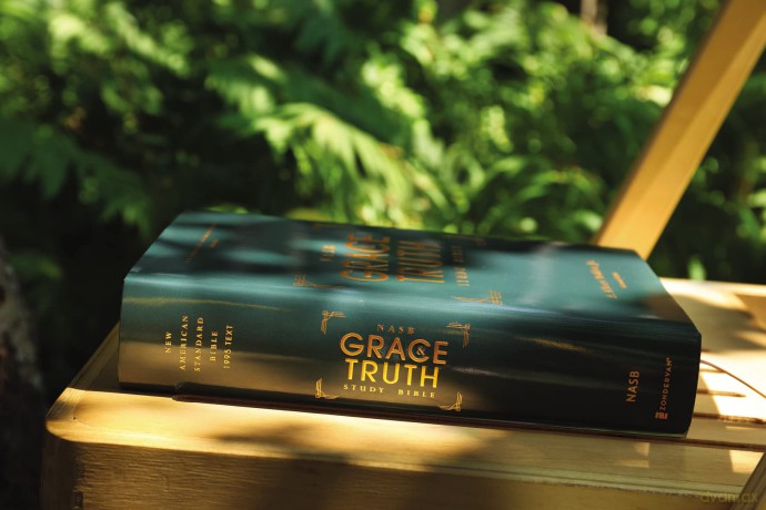 NASB, The Grace and Truth Study Bible, Hardcover, Green, Red Letter, 1995 Text, Comfort Print: New American Standard Bible, Green, Comfort Print, Red Print - Katty Baird [KSIĄŻKA]