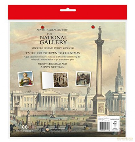 National Gallery: Trafalgar Square at Christmas Kalendarz Adwentowy (with stickers) - Flame Tree Studio [KALENDARZ]