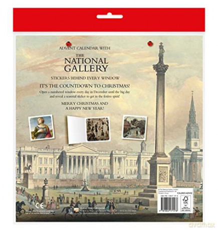 National Gallery: Trafalgar Square at Christmas Kalendarz Adwentowy (with stickers) - Flame Tree Studio [KALENDARZ]
