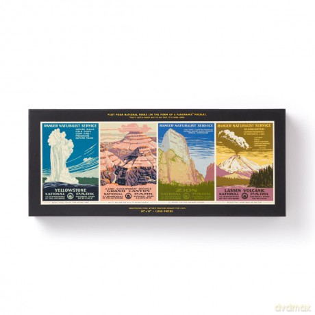 National Parks 1,000 Piece Panoramic Puzzle - Brass Monkey [KSIĄŻKA]