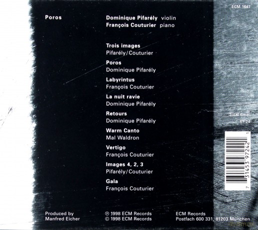 Pifarely/Couturier: Poros [CD]