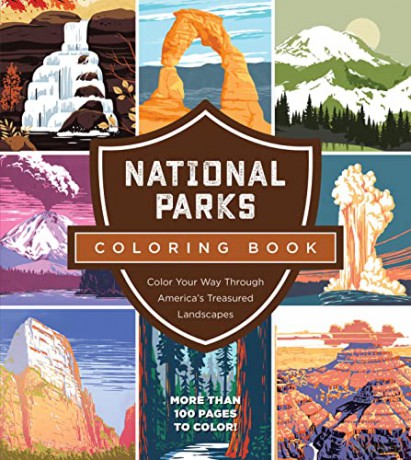 National Parks Coloring Book: Color Your Way Through America's Treasured Landscapes - More than 100 Pages to Color! - Editors of Chartwell Books [KSIĄŻKA]