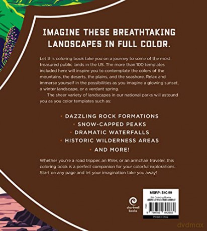 National Parks Coloring Book: Color Your Way Through America's Treasured Landscapes - More than 100 Pages to Color! - Editors of Chartwell Books [KSIĄŻKA]