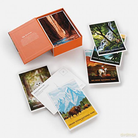 National Parks Postcards: 100 Illustrations That Celebrate America's Natural Wonders - Fifty-nine Parks [KSIĄŻKA]