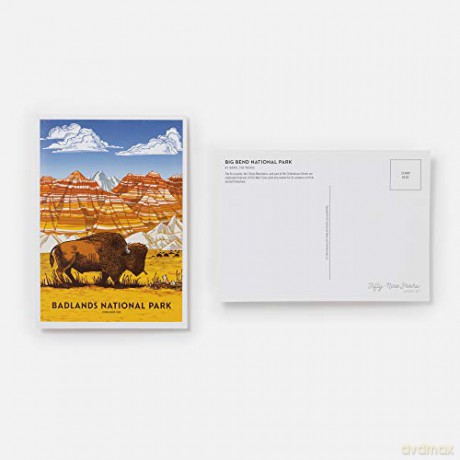 National Parks Postcards: 100 Illustrations That Celebrate America's Natural Wonders - Fifty-nine Parks [KSIĄŻKA]