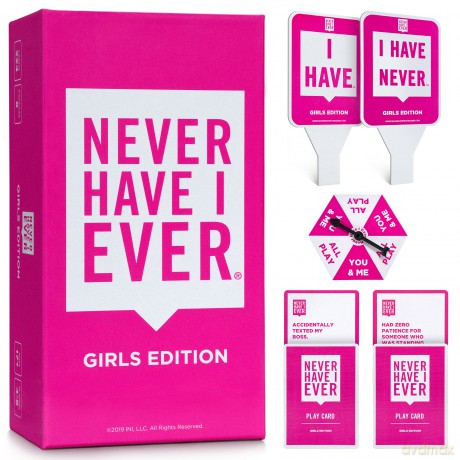 Never Have I Ever Girls Edition Adult Party Game: Fun-Filled Card Game for an Unforgettable Game Night of Laughs, Secrets, and Memories for 3+ Players, Ages 17+ [KSIĄŻKA]