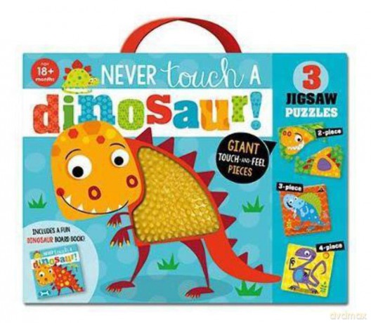 Never Touch a Dinosaur Jigsaw (Touch and Feel) - Make Believe Ideas [KSIĄŻKA]