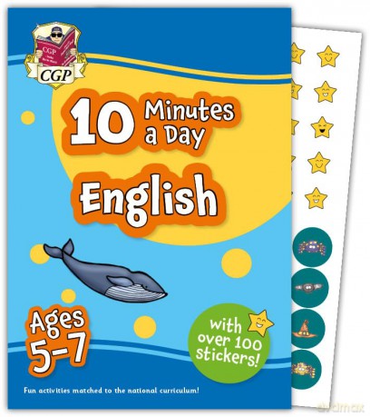 New 10 Minutes a Day English for Ages 5-7 (with reward stickers) (CGP KS1 Activity Books and Cards) - CGP Books [KSIĄŻKA]