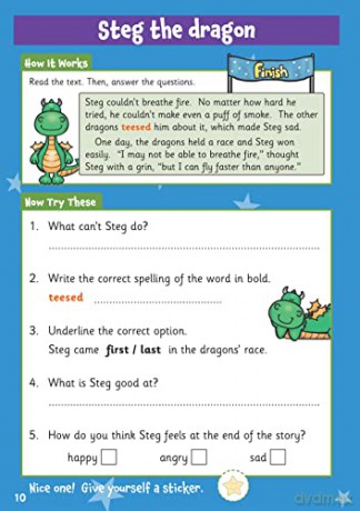 New 10 Minutes a Day English for Ages 5-7 (with reward stickers) (CGP KS1 Activity Books and Cards) - CGP Books [KSIĄŻKA]