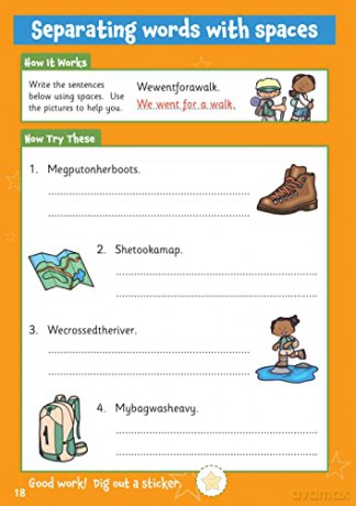 New 10 Minutes a Day English for Ages 5-7 (with reward stickers) (CGP KS1 Activity Books and Cards) - CGP Books [KSIĄŻKA]