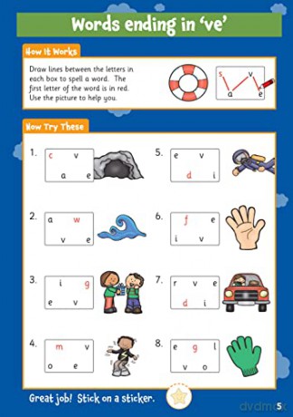 New 10 Minutes a Day English for Ages 5-7 (with reward stickers) (CGP KS1 Activity Books and Cards) - CGP Books [KSIĄŻKA]