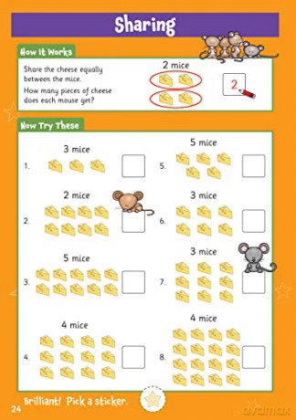 New 10 Minutes a Day Maths for Ages 5-7 (with reward stickers) (CGP KS1 Activity Books and Cards) - CGP Books [KSIĄŻKA]