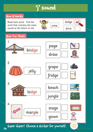 New 10 Minutes a Day Phonics for Ages 5-7 (with reward stickers) (CGP KS1 Activity Books and Cards) - CGP Books [KSIĄŻKA]