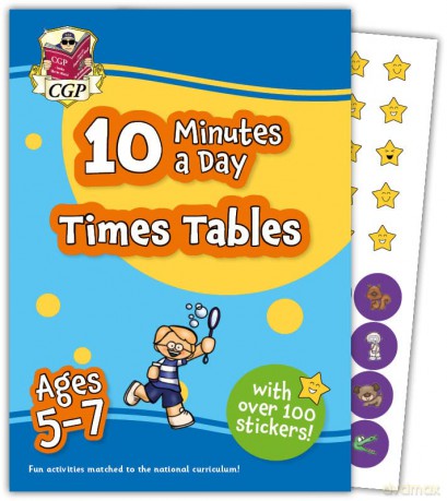 New 10 Minutes a Day Times Tables for Ages 5-7 (with reward stickers) (CGP KS1 Activity Books and Cards) - CGP Books [KSIĄŻKA]
