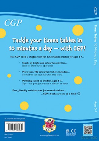 New 10 Minutes a Day Times Tables for Ages 5-7 (with reward stickers) (CGP KS1 Activity Books and Cards) - CGP Books [KSIĄŻKA]