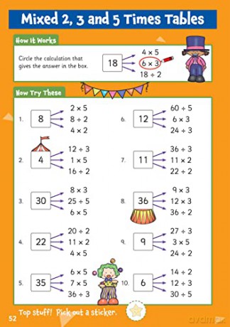 New 10 Minutes a Day Times Tables for Ages 5-7 (with reward stickers) (CGP KS1 Activity Books and Cards) - CGP Books [KSIĄŻKA]