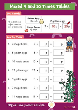 New 10 Minutes a Day Times Tables for Ages 5-7 (with reward stickers) (CGP KS1 Activity Books and Cards) - CGP Books [KSIĄŻKA]