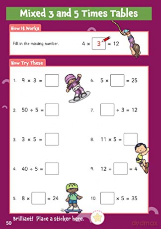 New 10 Minutes a Day Times Tables for Ages 5-7 (with reward stickers) (CGP KS1 Activity Books and Cards) - CGP Books [KSIĄŻKA]