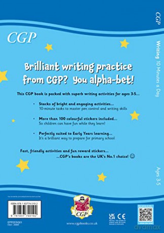 New 10 Minutes a Day Writing for Ages 3-5 (with reward stickers) (CGP Reception Activity Books and Cards) - CGP Books [KSIĄŻKA]