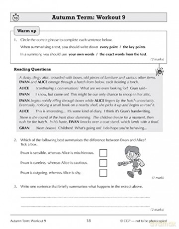 New KS3 Year 7 English 10-Minute Weekly Workouts (CGP KS3 10-Minute Tests) - CGP Books [KSIĄŻKA]