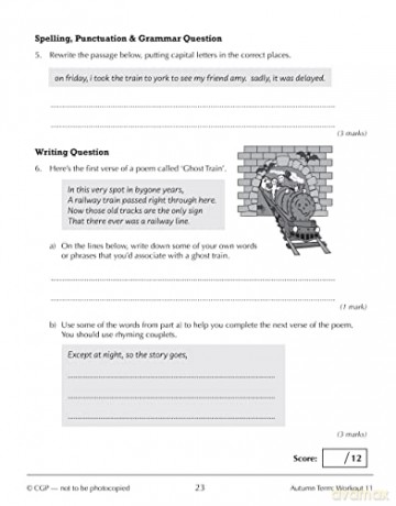 New KS3 Year 7 English 10-Minute Weekly Workouts (CGP KS3 10-Minute Tests) - CGP Books [KSIĄŻKA]