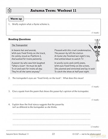 New KS3 Year 7 English 10-Minute Weekly Workouts (CGP KS3 10-Minute Tests) - CGP Books [KSIĄŻKA]