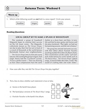New KS3 Year 7 English 10-Minute Weekly Workouts (CGP KS3 10-Minute Tests) - CGP Books [KSIĄŻKA]