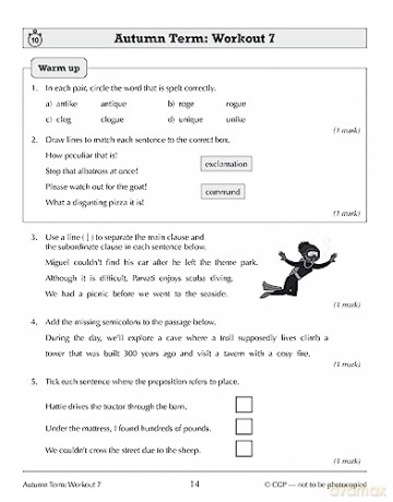 New KS3 Year 7 Spelling, Punctuation and Grammar 10-Minute Weekly Workouts (CGP KS3 10-Minute Tests) - CGP Books [KSIĄŻKA]