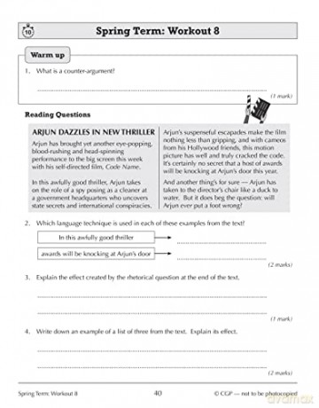 New KS3 Year 8 English 10-Minute Weekly Workouts (CGP KS3 10-Minute Tests) - CGP Books [KSIĄŻKA]