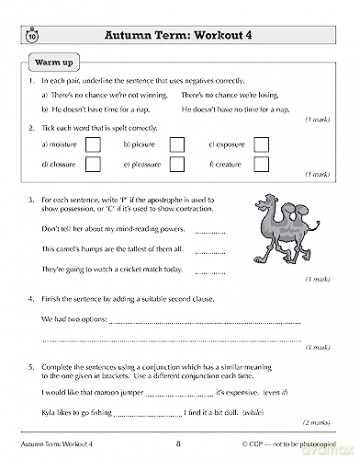 New KS3 Year 8 Spelling, Punctuation and Grammar 10-Minute Weekly Workouts (CGP KS3 10-Minute Tests) - CGP Books [KSIĄŻKA]
