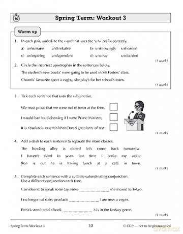 New KS3 Year 8 Spelling, Punctuation and Grammar 10-Minute Weekly Workouts (CGP KS3 10-Minute Tests) - CGP Books [KSIĄŻKA]