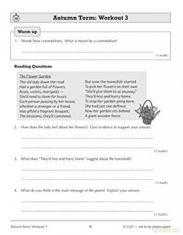 New KS3 Year 9 English 10-Minute Weekly Workouts (CGP KS3 10-Minute Tests) - CGP Books [KSIĄŻKA]
