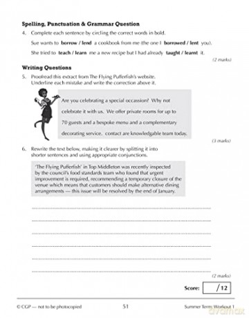 New KS3 Year 9 English 10-Minute Weekly Workouts (CGP KS3 10-Minute Tests) - CGP Books [KSIĄŻKA]