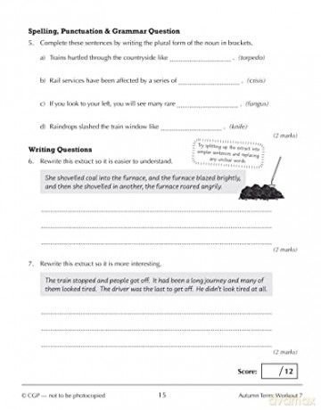 New KS3 Year 9 English 10-Minute Weekly Workouts (CGP KS3 10-Minute Tests) - CGP Books [KSIĄŻKA]