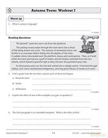 New KS3 Year 9 English 10-Minute Weekly Workouts (CGP KS3 10-Minute Tests) - CGP Books [KSIĄŻKA]